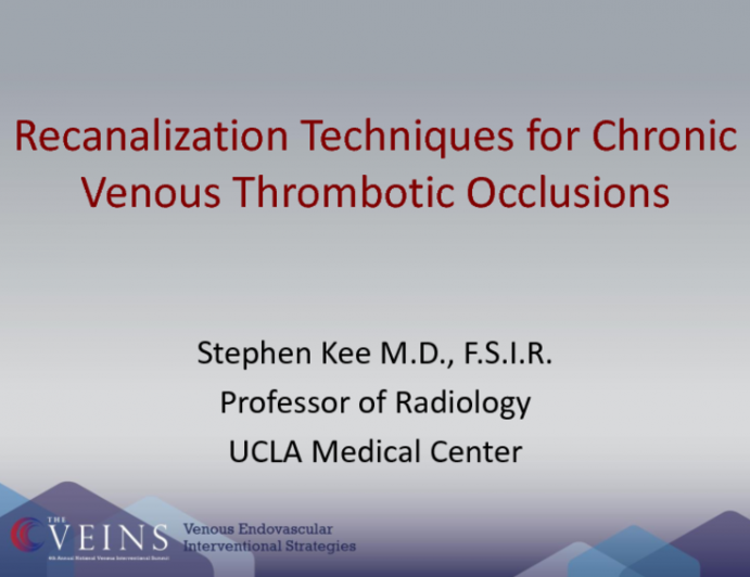 Recanalization Techniques for Chronic Venous Thrombotic Occlusions