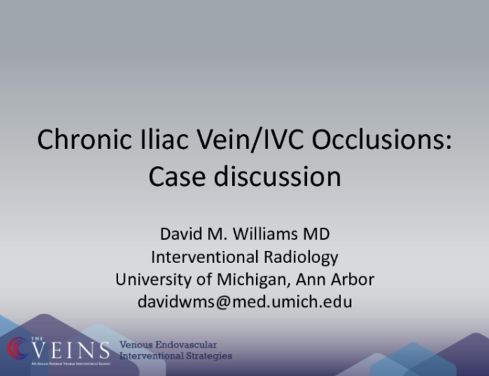 Chronic Iliac Vein-IVC Occlusions: A Case-Based Approach