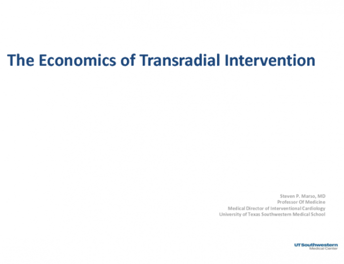 The Economics of Transradial Intervention