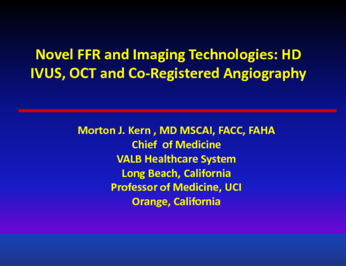 Novel FFR and Imaging Technologies: HD, IVUS, OCT, and Co-Registered Angiography