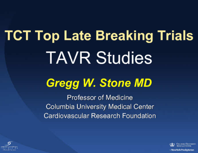 TCT Top Late Breaking Trials:TAVR Studies