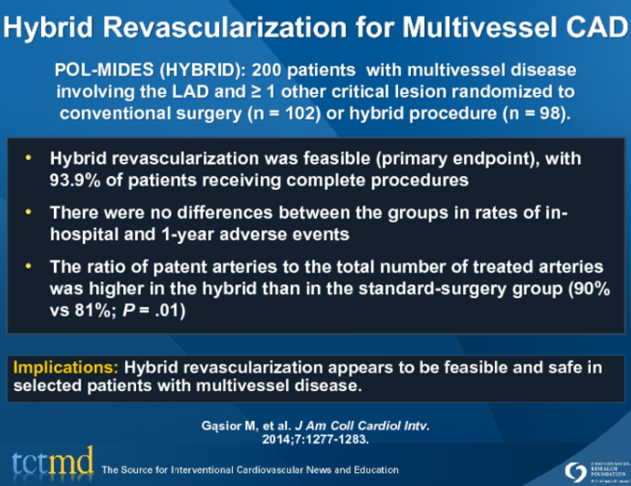 Hybrid Revascularization for Multivessel CAD