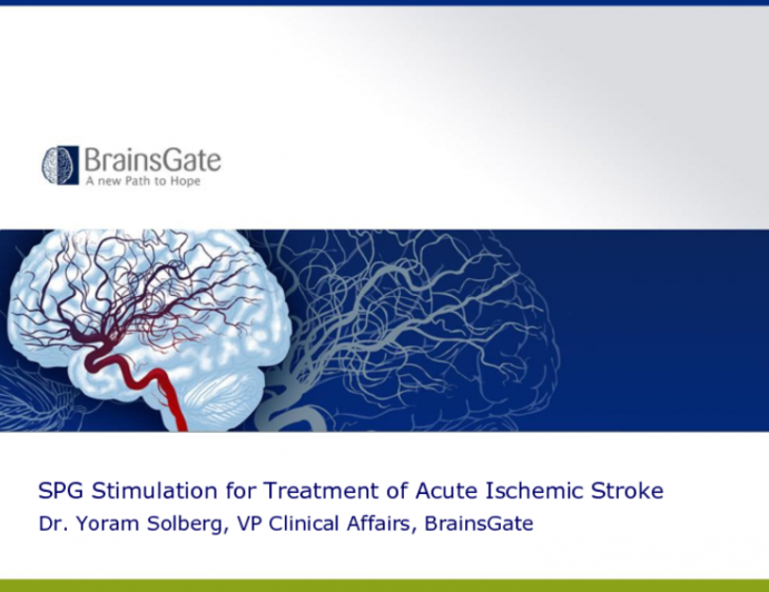 SPG Stimulation for Treatment of Acute Ischemic Stroke