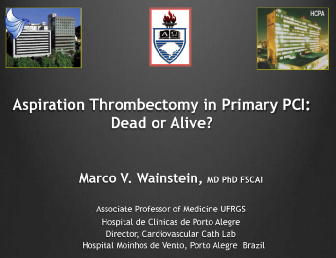 Aspiration Thrombectomy in Primary PCI: Dead or Alive?