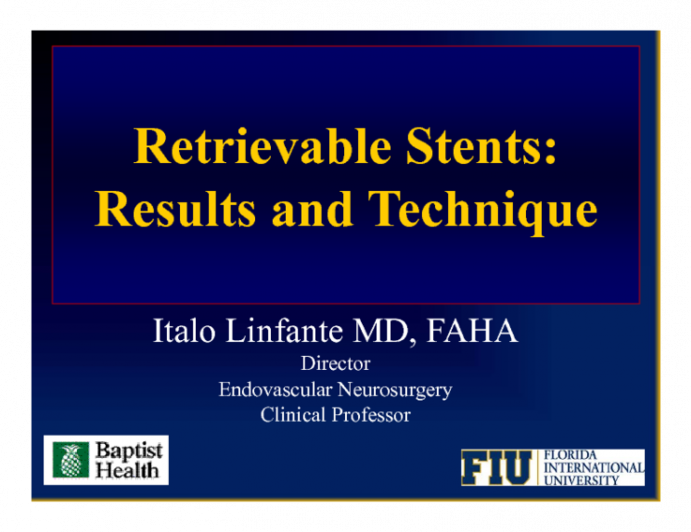 Retrievable Stents: Technique and Results