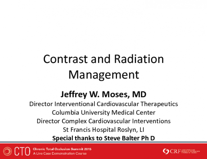 Contrast and Radiation Management