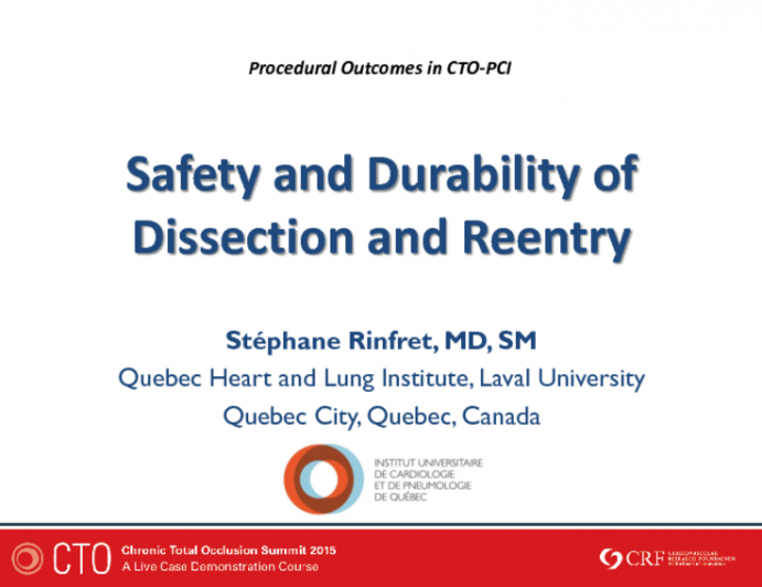 Safety and Durability of Antegrade Dissection and Reentry