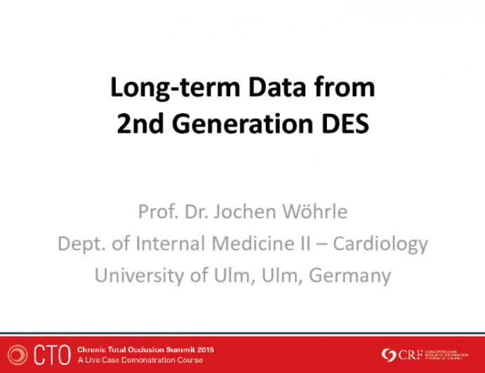 Long-term Data from 2nd Generation DES