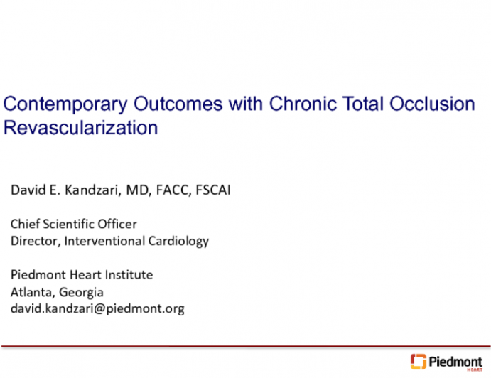 Clinical Outcome from Contemporary CTO-PCI