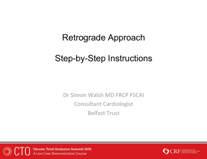 The Retrograde Approach: Step by Step Instructions