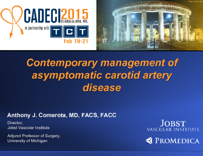 Contemporary management of asymptomatic carotid artery disease