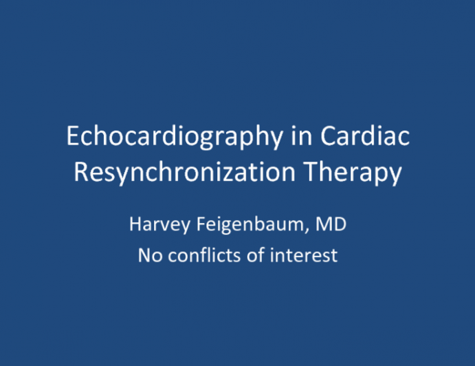 Echocardiography in Cardiac Resynchronization Therapy