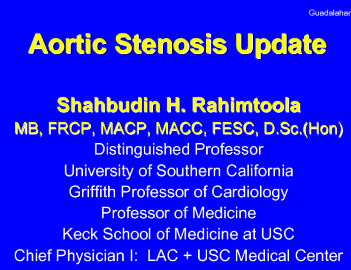 Aortic Stenosis Update