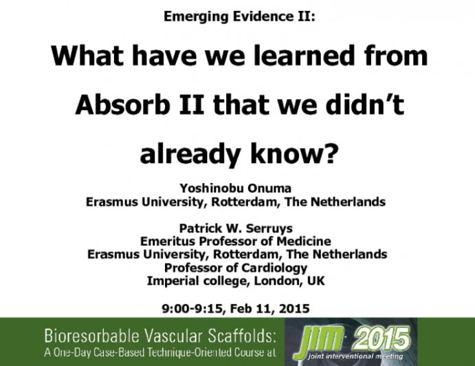 What have we learned from Absorb II that we didn’t already know?
