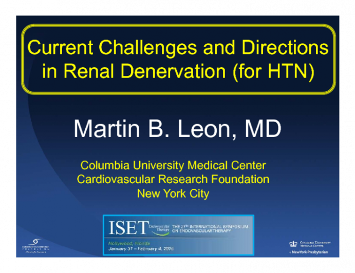 Current Challenge and Directions in Renal Denervation