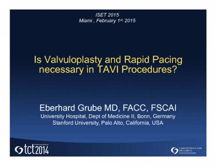 Advances in TAVR Techniques: Is Valvuloplasty in Fast-Pacing Necessary?