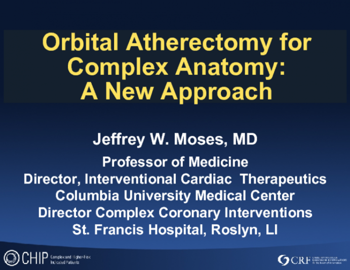 Orbital Atherectomy for Complex Anatomy: A New Approach