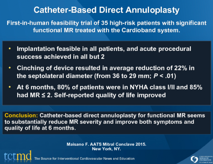 Catheter-Based Direct Annuloplasty