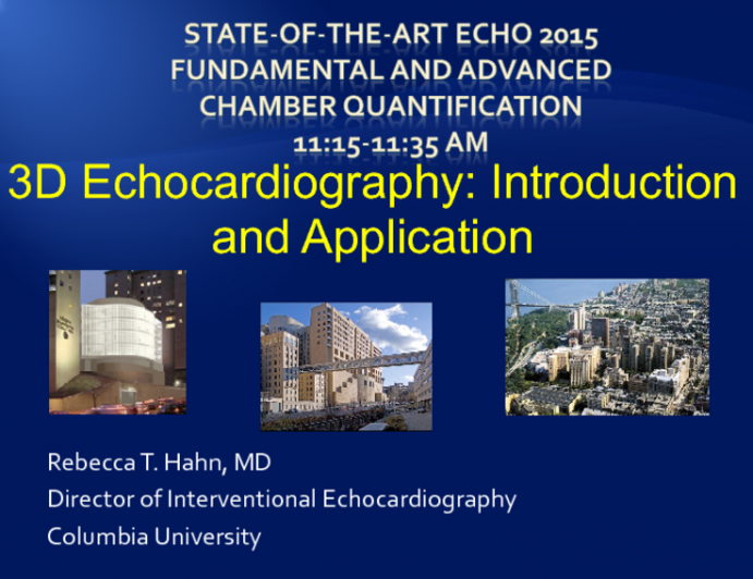 3-D Echocardiography: Introduction and Application