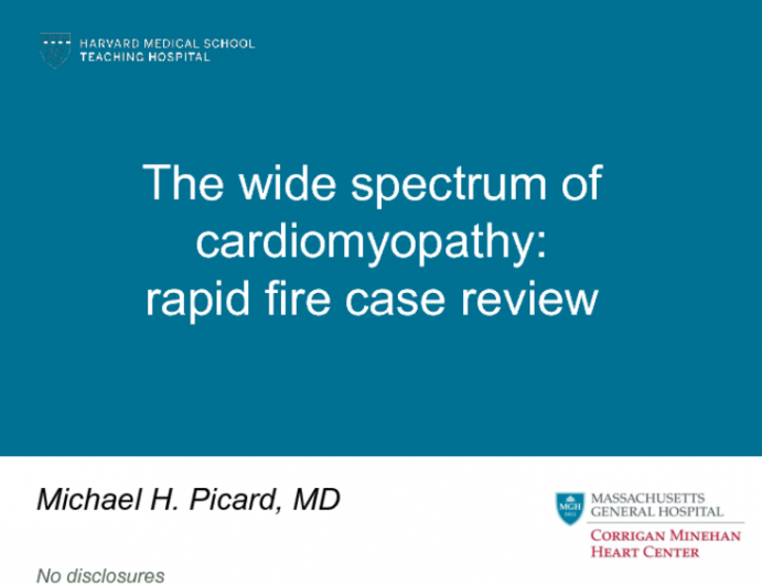The wide spectrum of cardiomyopathy: rapid fire case review