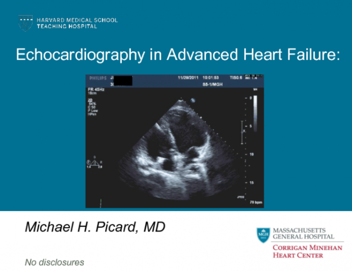 Echocardiography in Advanced Heart Failure: