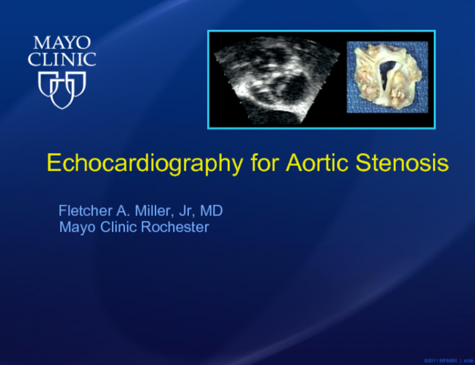 Echocardiography for Aortic Stenosis