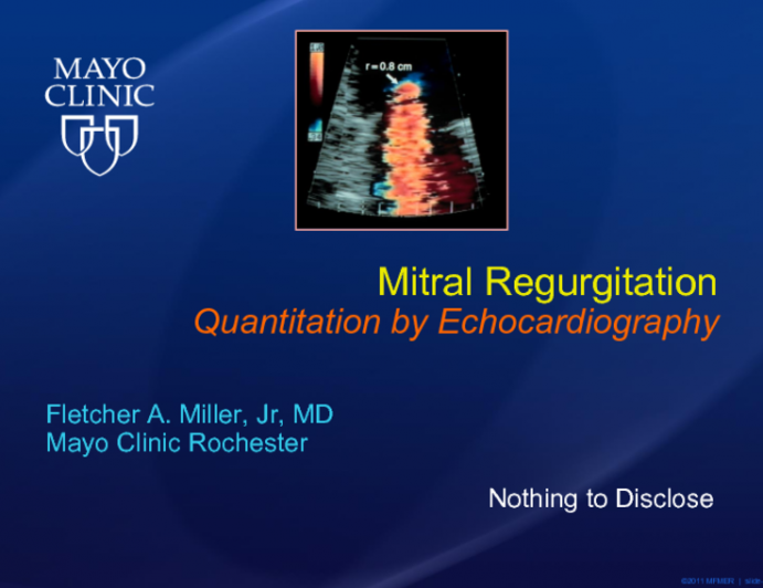 Mitral Regurgitation Quantitation by Echocardiography