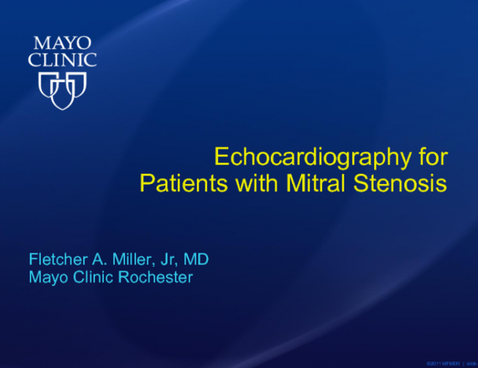 Echocardiography for Patients with Mitral Stenosis