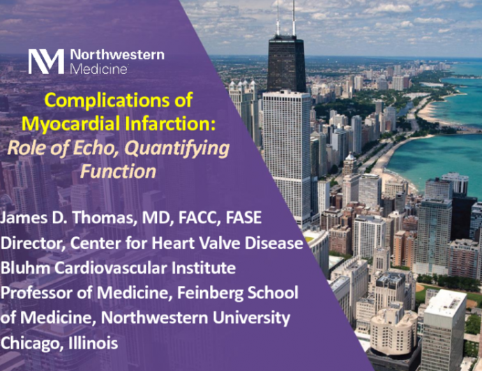 Complications of Myocardial Infarction: Role of Echo, Quantifying Function