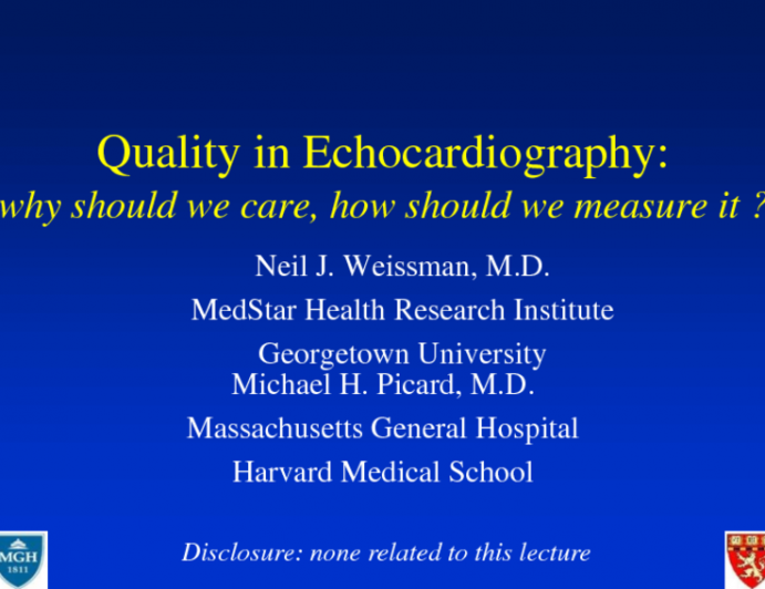 Quality in Echocardiography: why should we care, how should we measure it ?