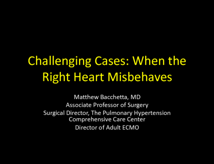 Challenging Cases: When the Right Heart Misbehaves
