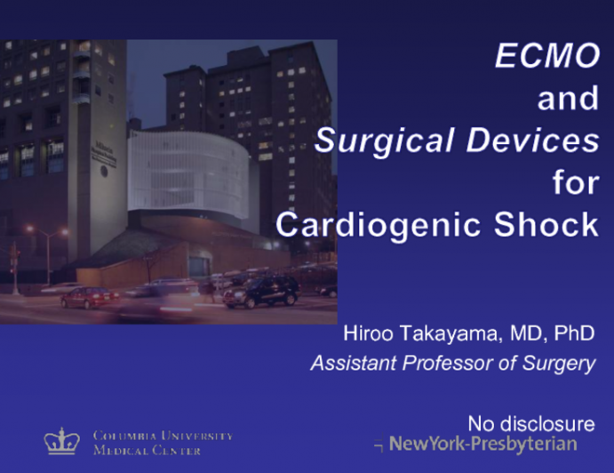 ECMO and Surgical Devices for Cardiogenic Shock