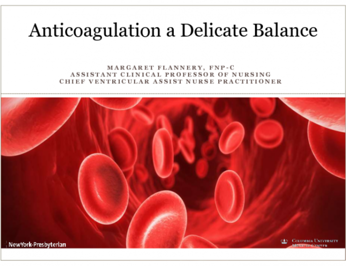 Anticoagulation a Delicate Balance