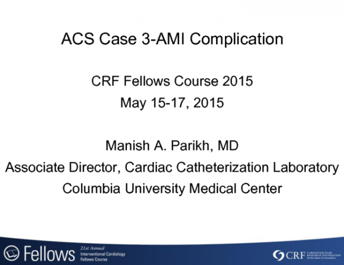 ACS Case 3: AMI Complication