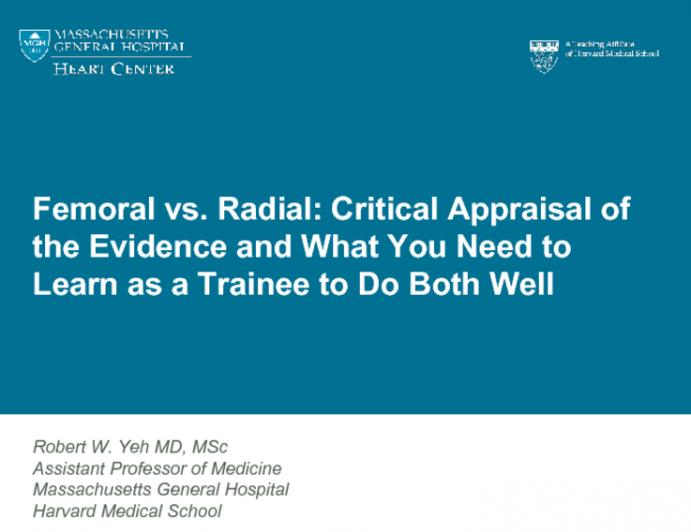 Femoral vs Radial: A Critical Appraisal of the Evidence, and What You Need to Learn as a Trainee to Do Both Well