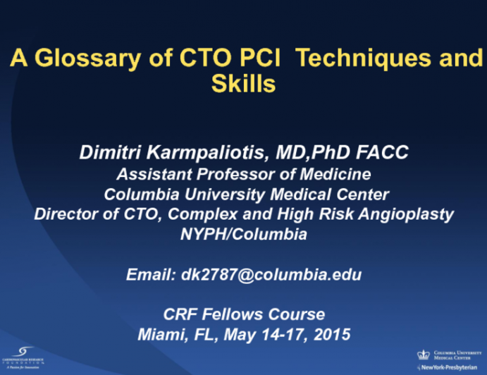 PCI for Chronic Total Occlusions: Basic and Advanced Techniques