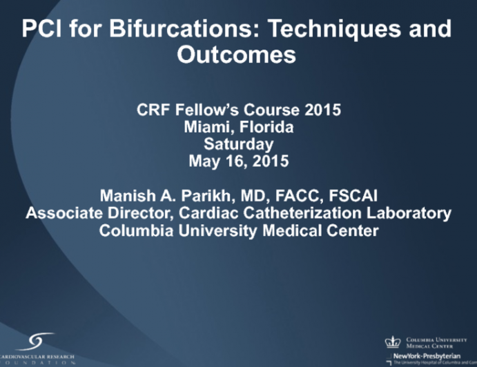 PCI for Bifurcations: Techniques and Outcomes