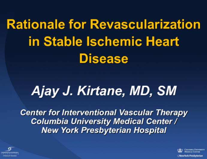 Rationale for Revascularization in Stable Ischemic Heart Disease