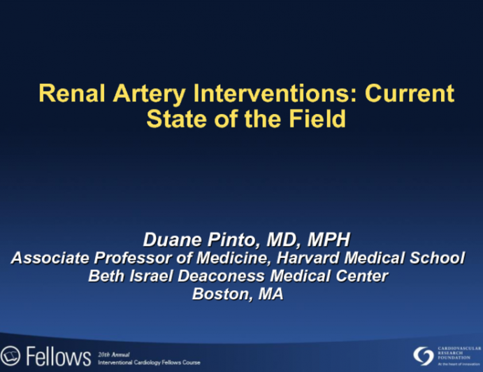 Renal Artery Interventions: Current State of the Field