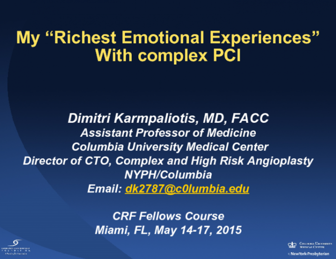 My Richest Emotional Experiences With Complex PCI