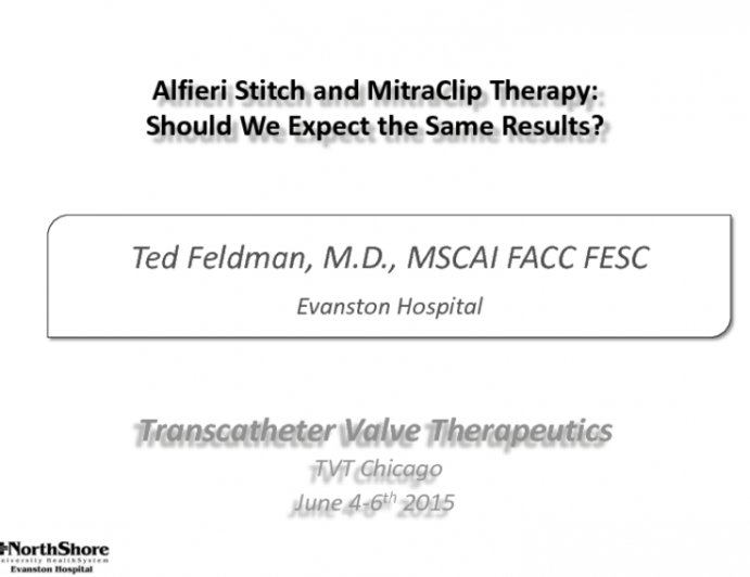 Alfieri Stitch and MitraClip Therapy: Should We Expect the Same Results?