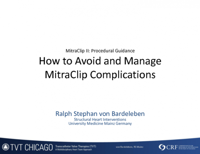 How to Avoid and Manage MitraClip Complications