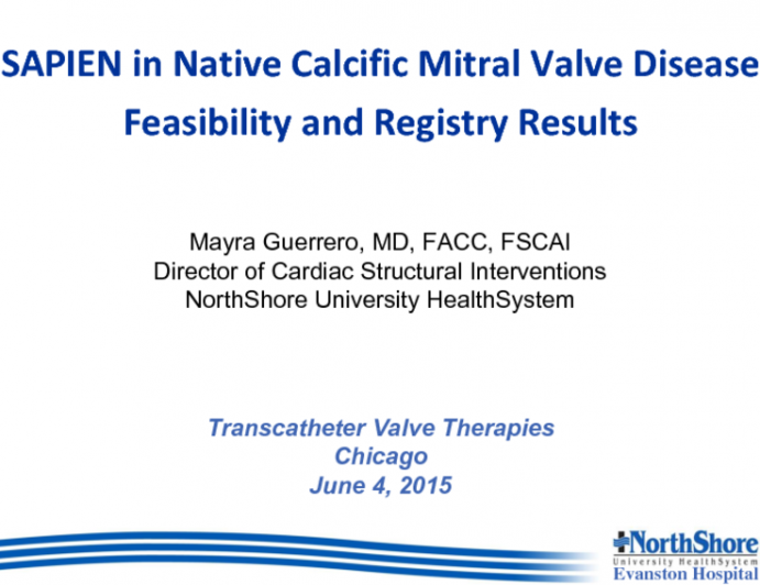 Sapien in Native Mitral Stenosis: Feasibility and Registry Results