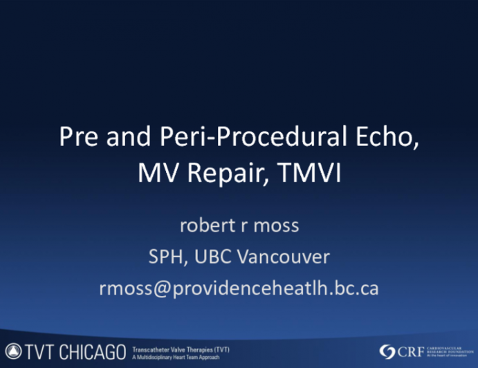 Pre- and Periprocedural Echo Assessment for Transcatheter MV Repair and Replacement