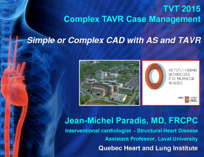 Case Presentation: Simple or Complex CAD With AS and TAVR