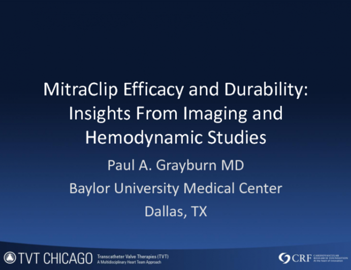 MitraClip Efficacy and Durability: Insights From Imaging and Hemodynamic Studies