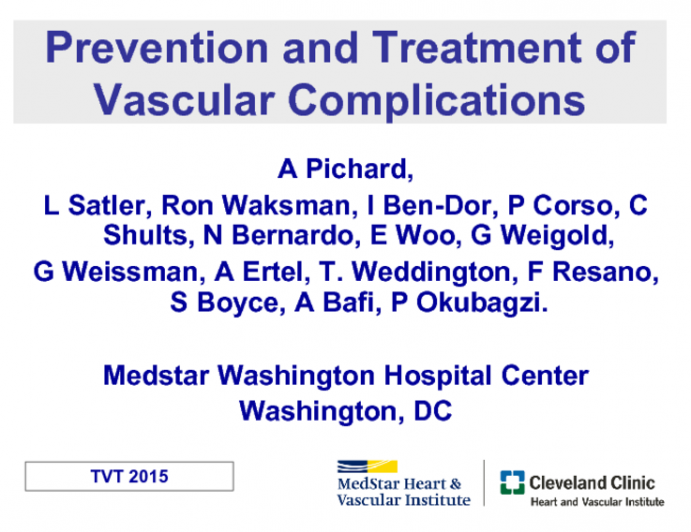 Avoiding and Managing Transfemoral Vascular Complications