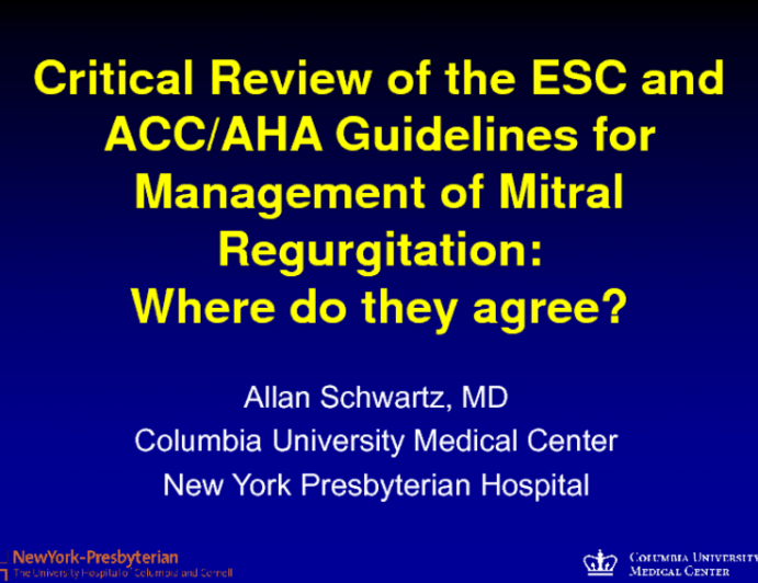ESC/EACTS 2012 and ACC/AHA 2014 Valvular Heart Disease Guidelines: Where Do They Agree?