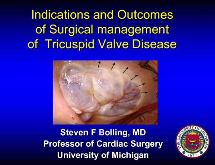 Indications for and Outcomes of Surgical Management of Tricuspid Valve Disease