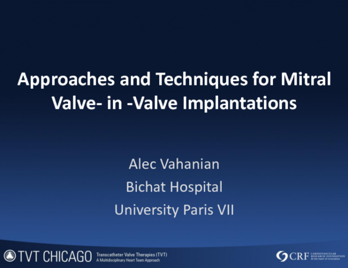 Approaches and Techniques for Mitral Valve-in-Valve Implantations